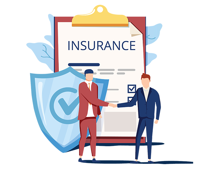 Icon of a man meeting an insurance agent