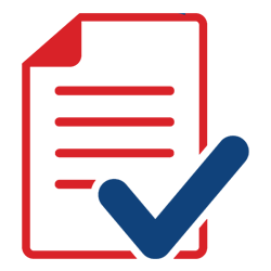 Icon of a list with a checkmark